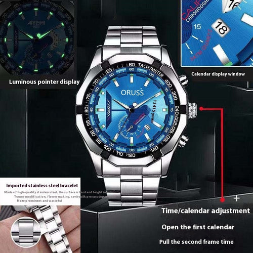 Automatic Movement Watch Men's Calendar Waterproof Luminous Watch