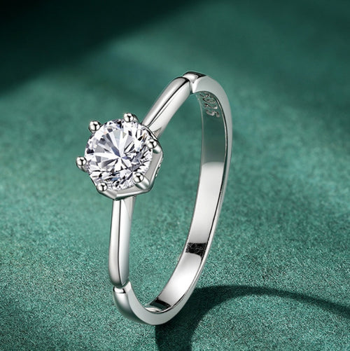 S925 Silver Classic Micro-inlaid Diamond Ring