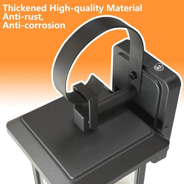 Inowel Outdoor Dusk To Dawn Wall Light 3000K 5000K Black Exterior Light Fixture 40003