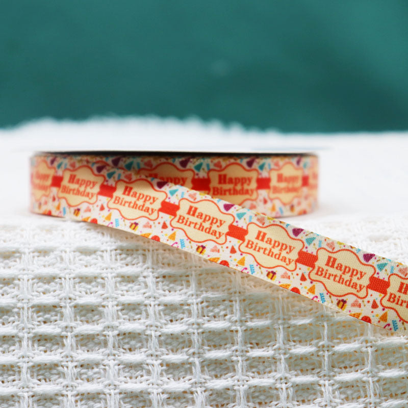 Packing Ribbon Polyester Printing Webbing Bouquet Bandage