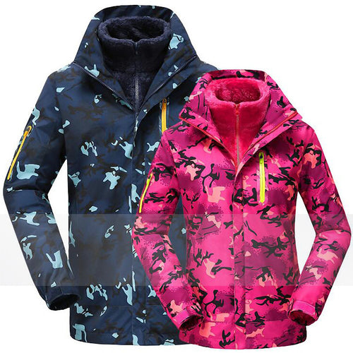 Fleece-lined Thick Camouflage Removable Liner Shell Jacket