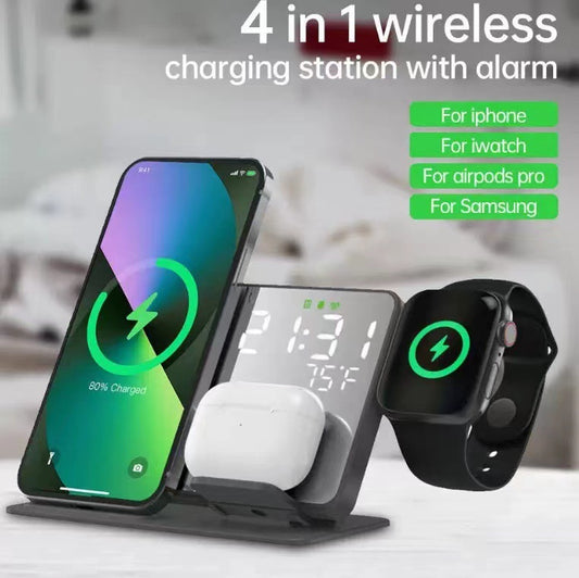 Four-in-one Wireless Charger Mobile Phone Headset Smart Watch
