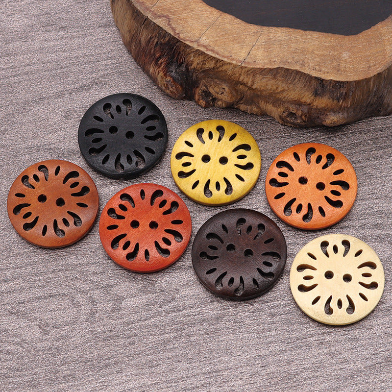 Natural Wood Dyed Lase Coat Sweater Cardigan Clothes Buttons