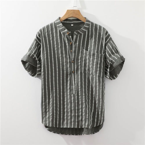 Fashion Japanese Style Striped Shirt For Men