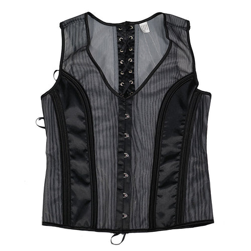 Composite Mesh Stitching Men's Body Shaping Shirt Vest