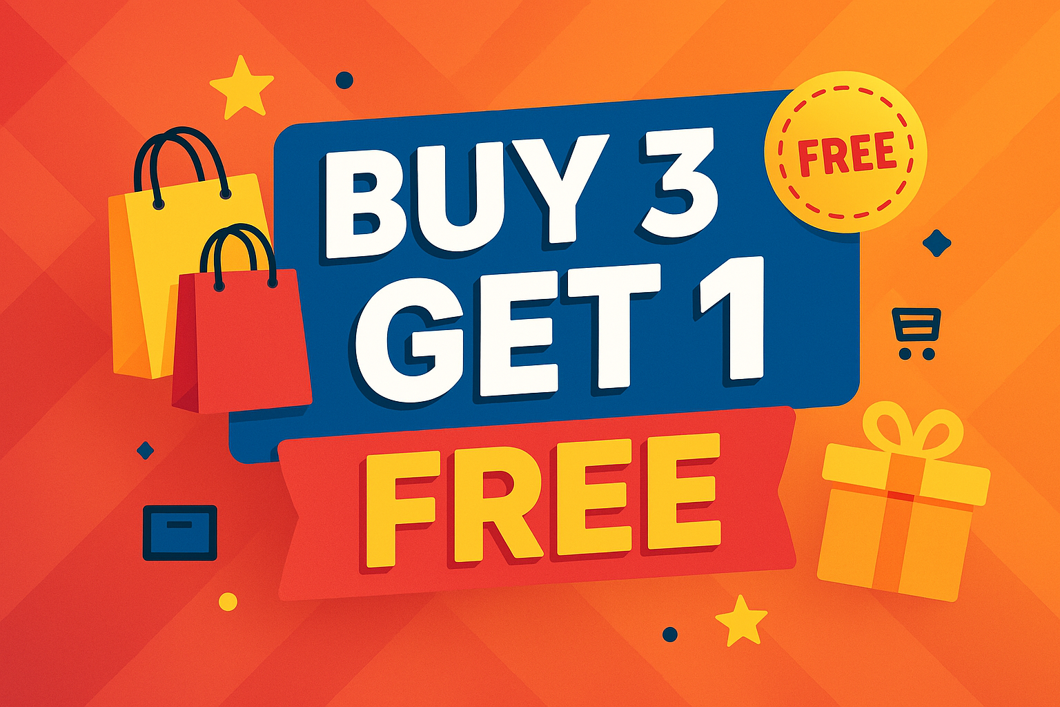 Buy 3 products and get one free.