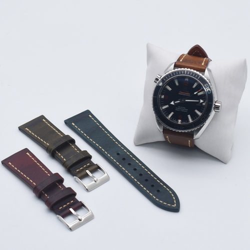 Wax Leather Watch Strap Watch Band Genuine Leather Genuine Leather Watch Band Soft Thin