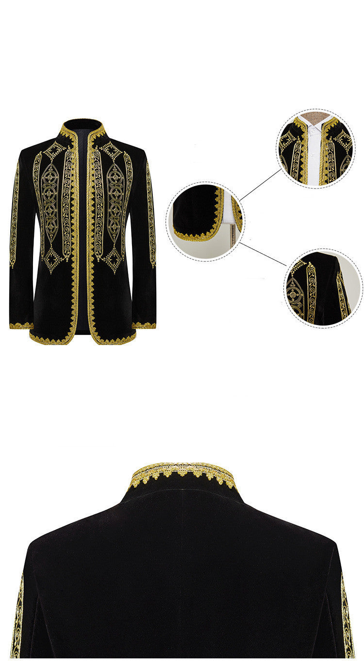 Fashion Personalized Embroidered Costume Men's Jacket