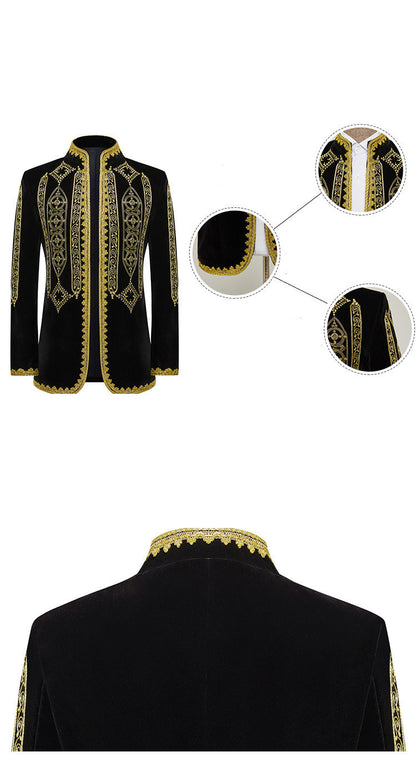 Fashion Personalized Embroidered Costume Men's Jacket