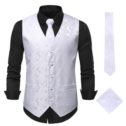 Fashion SUNFLOWER Vest Men's Embroidered Vest European Size Coat
