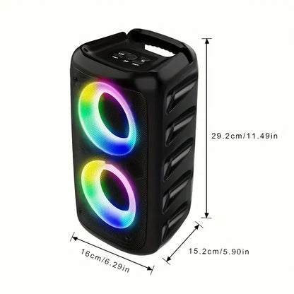 Wireless Speaker With Subwoofer, Large Boombox Speaker, Stereo Speaker, Subwoofer, Outdoor Wireless Speaker, Party Disco Light, TWS, TF, AUX