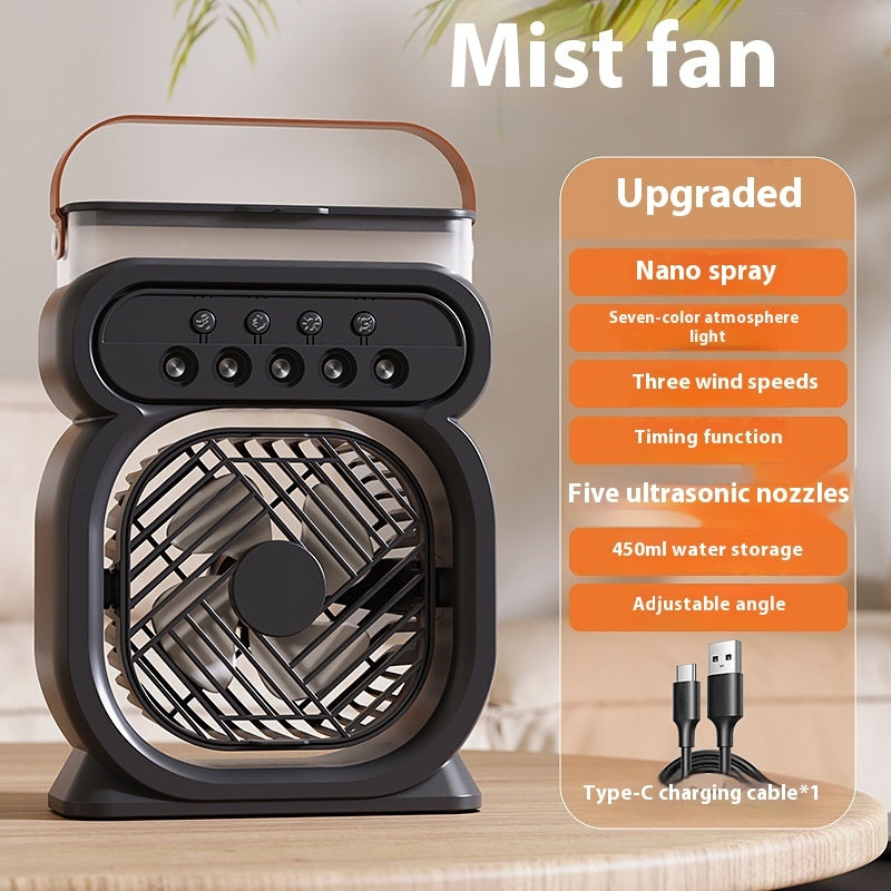 3 In 1 Portable Air Conditioner Evaporative Air Cooler LED Night Lights 3 Speeds