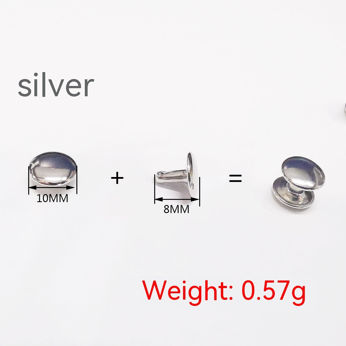 Belt DIY Mounted Rivet Double-sided Rivet Small Flat Nail