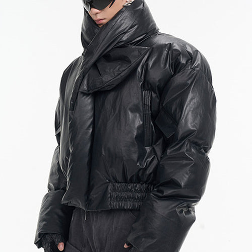 Men's Scarf Design Sense Niche Cotton-padded Jacket