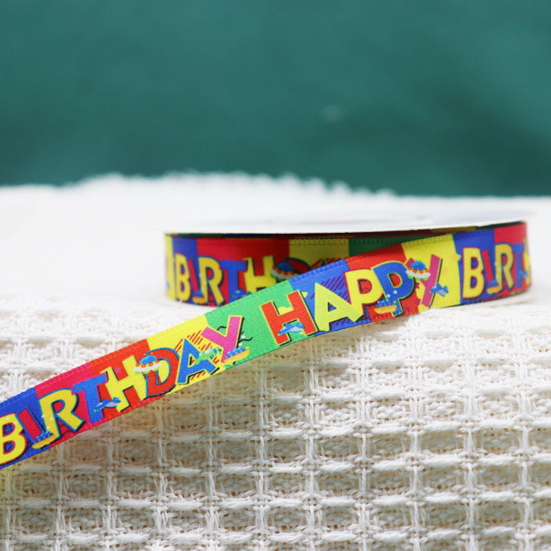 Packing Ribbon Polyester Printing Webbing Bouquet Bandage
