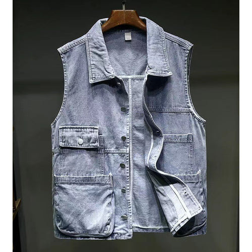 Sleeveless Lapel Workwear Waistcoat