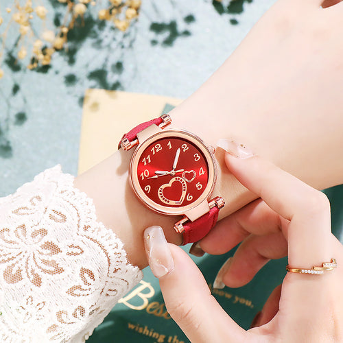 Women's Retro Love Watch Jewelry Set