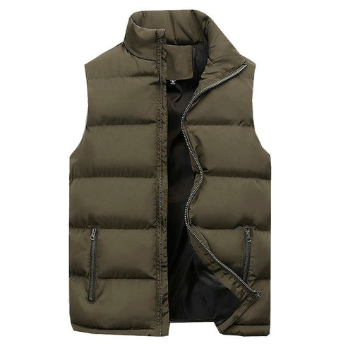 Men's Cotton-padded Coat Vest Leisure Warm