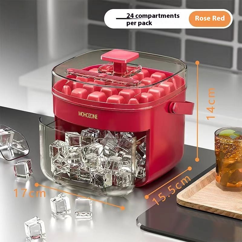 Convenient Outdoor Portable Ice Tray Large Capacity Ice Bucket 48 Extra-Large Ice Maker Food Grade Plastic Storage