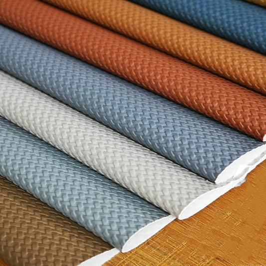 Embossed Line Checkered Leather Car Footpad PVC Leather