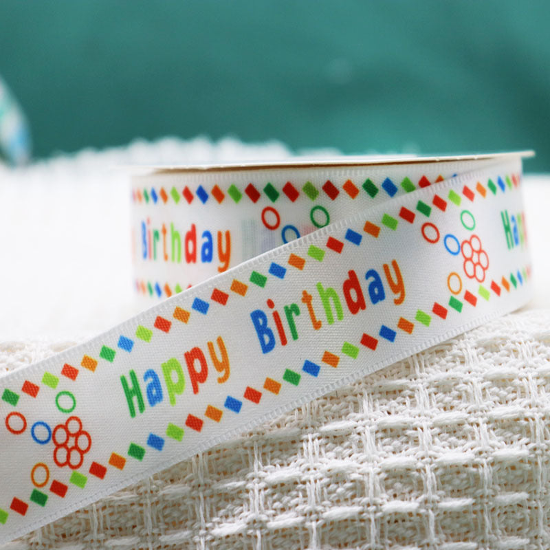Packing Ribbon Polyester Printing Webbing Bouquet Bandage