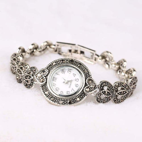 Bohemian Watch Vintage Rhinestone Crystal Heart Bracelet