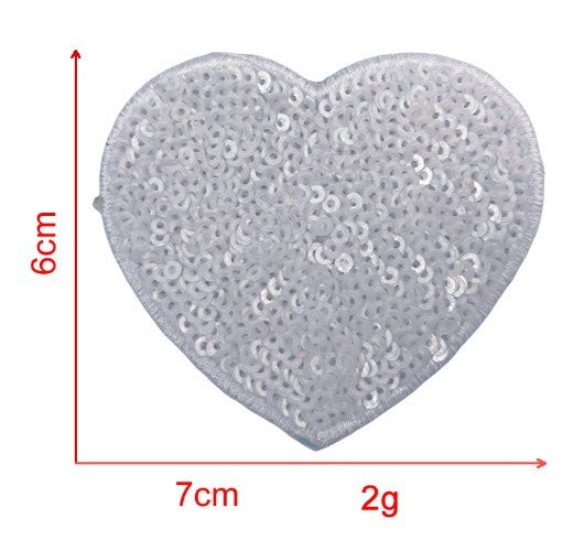 Sequin Love Embroidery Cloth Sticker Adhesive Accessories Decorations