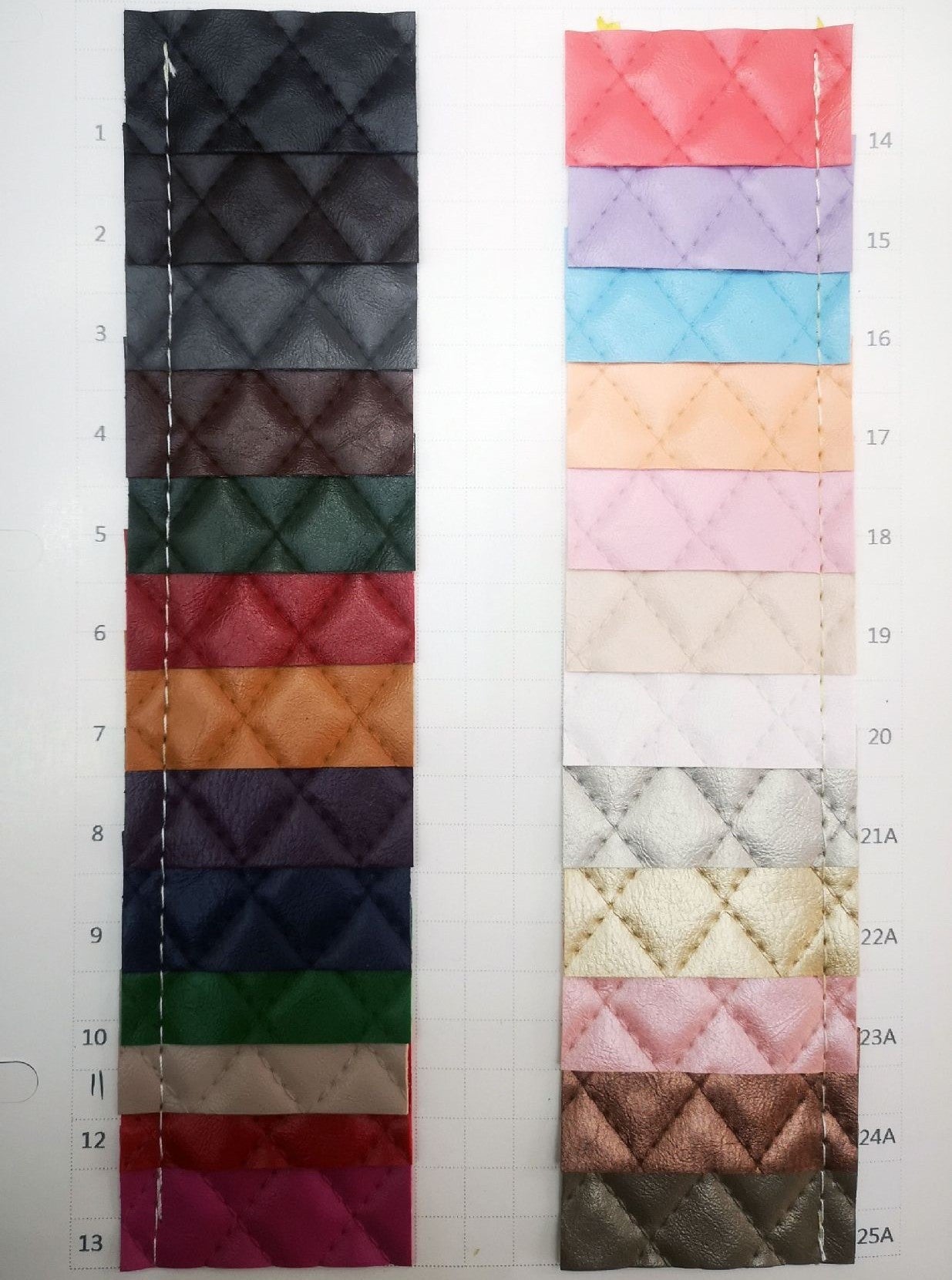 Embossed Line Checkered Leather Car Footpad PVC Leather