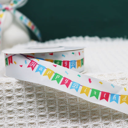 Packing Ribbon Polyester Printing Webbing Bouquet Bandage