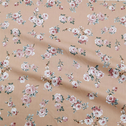 Pastoral Small Rose Berry Cotton Twill Cloth Bedding Goods Home Clothes Dress Fabric