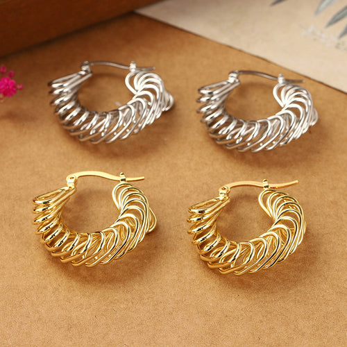 Clip Earrings Winding Earrings Temperament Earrings