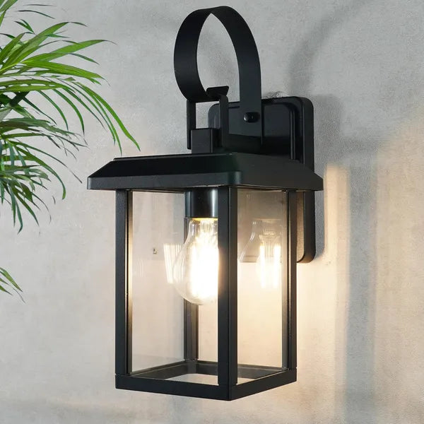 Inowel Outdoor Dusk To Dawn Wall Light 3000K 5000K Black Exterior Light Fixture 40003