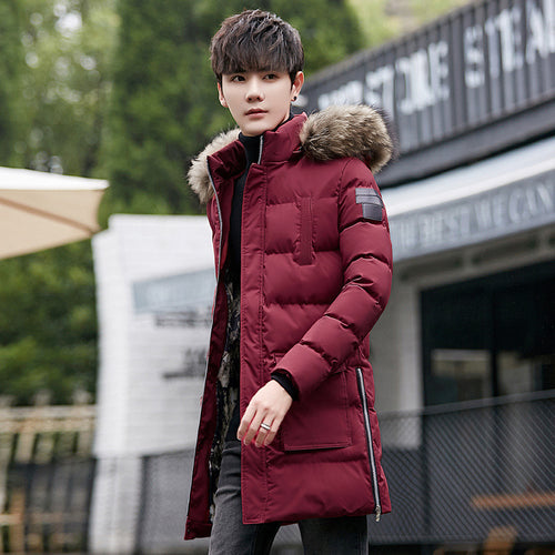 Winter Cotton-padded Coat Fleece-lined Thick Mid-length