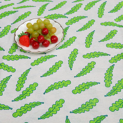 Cotton And Hemp Cloth Plant Tower Series Thickened Printed Fabric Storage Cloth