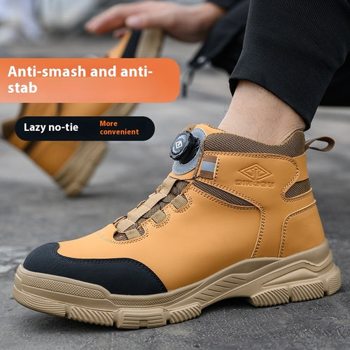 High Top Safety Shoes For Men All Seasons Anti-smash And Anti-puncture