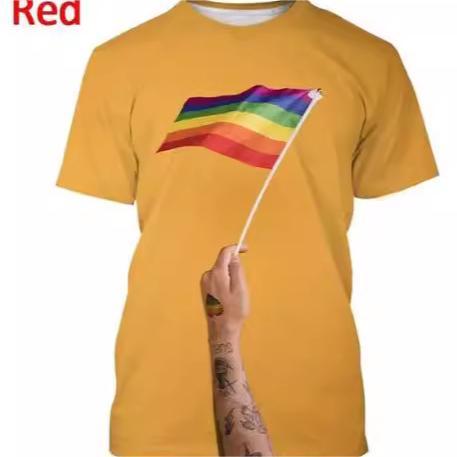 Rainbow 3D Printed T-shirt Men And Women Oversized Short Sleeve Casual Shirt Fashion Tops Trend