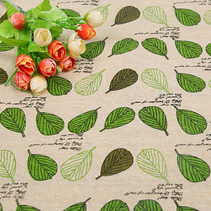 Cotton And Hemp Cloth Plant Tower Series Thickened Printed Fabric Storage Cloth