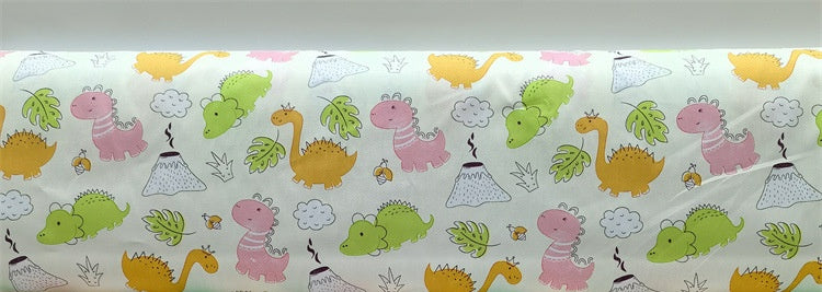 Cartoon Panda And Tiger Cotton Twill
